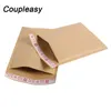 100Pcs Natural Kraft Paper Bubble lope Shockproof Mailer Self Seal Adhesive Mailing Bags Business Supplies Y200709