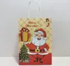 Dhl Merry Christmas Gift Sac Santa Claus de Noël Papier à main Arbre de Noël Navidad Nouvel An Favors Candy Snack Gift Emballage Supplies