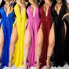 Dames badmode vrouwen bedekken v necy verbanding kanten maxi jurk feest clubkleding strand sundress plus size size size