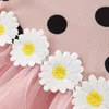 Vestidos de menina Autumn girassol Kids meninas meninas de retalhos de retalhos de tule de tule tule tole