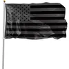 3 x 5 Fuß schwarze amerikanische Flagge aus Polyester, No Quarter Will Be Given, USA, historischer Schutz, Banner, Flaggen, einseitig, für Innen- und Außenbereich HH21-81