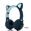 Cat Ear LED Cuffie Bluetooth senza fili Bluetooth 50 Cuffie per bambini Luce incandescente Mani Cuffie da gioco Auricolari per PC6461966