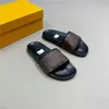 Designer Luxury Waterfront Slider Sandaler Män Kvinnor Gummi Slide Lyxig designer Sandaler glider högkvalitativa sandala kausalskor med låda
