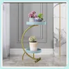 Other Home Decor Household Wrought Iron Multi-Layer Plant Floor Stand With Two-Layer Balcony Indoor Garden Flower Pot Shelf