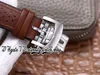 2022 V7F 168571-3004 A7750 Automatic Chronograph Mens Watch Gray Texture Dial Cognac color Strap Stainless Steel Case Latest V2 Upgrade Version eternity Watches