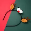 Haarclips Barrettes Elegante Santa Elk Antler Kerstdecoratie Hoofdband Mooie katoen Fiiled Bird Rendier Ear Haarband Kerstmis feest Acc