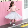 Gonne 2022 Moda Adolescenti Ragazze Tutu Maglia Patchwork Bambini Piega Soffio Principessa Gonna Lunga Festa di Compleanno per Bambini Q438