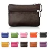 Märke Män mjukt äkta läderkorthållare Ewomen Mynt Pursy Hållare Zip Wallet Pouch Bag Purse