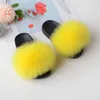 Kids Fur Slides sommarhus tofflor Fluffy skor för tjejer Ry Sandals Hem Real Flip Flops Wholesale Drop 210712