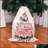 Boże Narodzenie świąteczne dostawy Dekoracje Duży DSSTRing Candy Bag Pojemnik na Xmas Home Party Decoration Kids Gift Bag-251