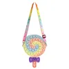 Toys Fruit Påsar Tryck Bubble Fashion Crossbody Shoulder Bag Handväska Autism Behöver Sensory Squeeze Stress Reliever Vuxen Kids Gift Christmas7970067