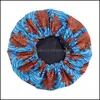 Czapka / SKL Czapki Kapelusze Kapelusze, Szaliki Rękawiczki Moda Teessories Print Satin Bonnet Cap Kobiety Bardzo Duża Night Sen Regulowany Turban Chemo H