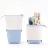 Student pencil bags cute retractable bag Korean version of simple girl heart stationery box pen holder