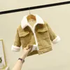 Babys hiver épaissi coton vêtements 2021 nouveaux enfants vêtements d'extérieur chauds velours côtelé coton rembourré vestes H0909