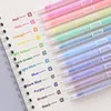 PENS DE GEL 12 Coloridos 0.5 mm Set para Jornal Pintura Graffiti Color Pen Escrita Marcador Highlighter Fontes Estacionários