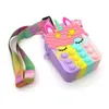 Fidget Pops Bag Purse Juguetes Unicornio Mini Mini Bolsa de regreso a la escuela 039 Push Bag Bag Rainbow Fruit5333815