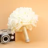 Ramo de boda nupcial Espuma Artificial Flor hecha a mano Regalo Flores artificiales Ramo de mano Rosa Novia Suministros de boda RRD7327