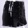 Pantaloncini in pelle da donna Pantaloncini in vinile con effetto bagnato Pantaloncini in vinile sexy Borsa sottile Anca a vita alta Hot Girls Short De Mujer Latex Short Femme 210306