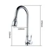 Kitchen Faucets Copper Single Hole Handle Faucet Mixer Pull Out Tap Cold And Water Home Improvement Accessories