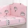 Conjuntos de roupas de cama Conjunto de bebês Desento de algodão Cartoon Berço Bumper Bumper Shela Capas de edredão Protetor infantil Berço lavável