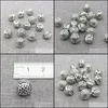 Andere lose Schmuckandere 5 Stück 925 Sterling Silber Knoten hohle runde Perlen für Armband Drop Lieferung 2021 Evcg8