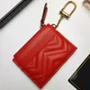 Designad Marmont Card Holder Brand Pl￥nb￶cker som nyckelkedjedekoration Zipper Coin Purse #627064233W