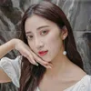 Pearl Ear String Damska Srebna Igła Koreańska Długa twarz Odchudzanie Tassel 2020 Moda Kolczyki