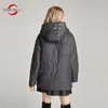 MODERN SAGA Women Autumn Jacket Hooded Thin Padded Polyester Spring Warm Coat Woman s Plus Size 210923