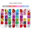 Nail Glitter 3D Holographique Coeur Flocons Romantique Amour Gel Polonais Décoration Laser Tranches Accessoires Manucure Paillettes NTRX01-04 Prud22