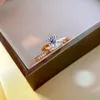 Anello a fascia punk con ciondolo in argento S925 con un diamante per il regalo di gioielli da sposa da donna in due colori placcati con uno stile speciale PS8909