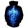 Blue red flame 3d Hoodie Hoodies Men Women New Fashion Spring Autumn Pullovers black Sweatshirts Sweat Homme 3D Tracksuit T200828