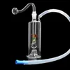 LED Cambio de color Cachimbas Dab Plataforma de aceite Artesanía Vidrio pipa para fumar Luces Bongs Cachimba Tabaco Ceniza Tazón Conjunto completo Percolador de aceite de shisha portátil Burbujeador Tuberías de agua