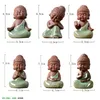 XINCHEN Ceramic Crafts Creative Home Decoration Living Room Feng Shui Ornaments Cute Little Buddha Zen Like Pots Furnishings 210811