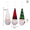 Kerstdecoraties 3 stks/set boom ornamenten roze pluche pop hanger doek huis meer 16x6 cm decoratie kleurcadeau g0q1