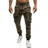 Running Pants European och American Fitness Sportkläder Pant Pocket Stitching Casual Harem Camouflage Pläterade byxor