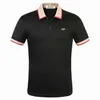 Herren-T-Shirts Honigbiene gestreiftes Stickhemd Hemd Baumwolle Designer T-Shirt Weiß schwarzes rotes Polo-Hemd Männliche Größe M3XL