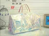 Laser Flash PVC Designer Bolsas 50cm Transparente Duffle Bags Brilhante Cor Bagagem Bag Saco Crossbody Ombro Bolsa Tie 220