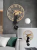 Duvar saatleri modern sözleşmeli kedi dekoratif saat tasarımı yaratıcı oturma odası dekorasyon ev dilsiz