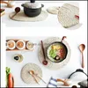 Mats Pads Aessories Cozinha, barra de jantar home Gardencorn Husk Handmade Weave Cof￩ Copo tapete de cozinha de mesa de mesa Placemat Eco-amigo EcoMentl
