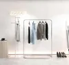 Clothing store display racks Commercial Furniture stainless steel silver show rack women's cloth shop simple Zhongdao combined floor hanger