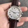 Montre-bracelet pour hommes, 39MM, cristal saphir, étanche, bracelet en cuir véritable 5222, Cal.517GG, mouvement automatique HGF