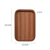 Wooden Tray Beech Home Dishes Dining Plate Walnut Color Party Restaurant Decoration Dessert Plate