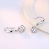 5 Style 925 Bijoux en argent sterling Ensembles de boucles de cube carré zircon