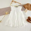 2020 Новое летнее малыша дети девочка платье шифон летающие рукав принцесса платье на день рождения милая одежда девушки одежда 3-7 q0716
