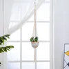 100cm Balcony plant hanging rope Baskets Garden Decorations Macrame Handmade Rope Pot Holder flower Plants Hanger