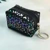 3pcs Coin Purses Women Pu Hot Stamping Leopard Square Zipper Plånböcker