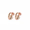 stainless steel Fashion stud earring peal letter tassel long rose gold silver earrings for woman