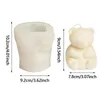 Ferramentas de artesanato moldes de vela de silicone 3D Moldes de urso para resina epóxi DIY SOAP Handmade fabricando suprimentos1799730