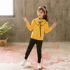 Set di abbigliamento per ragazze Camicie a maniche lunghe per bambini Pantaloni Tute Autunno Inverno Vestiti per bambina 5 6 7 8 9 10 12 anni 211104