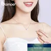 Bamoer Enkel minimalistisk kort halsband för kvinnor 925 Sterling Silver Clear Cubic Zircon Chain Halsband Bröllop Smycken BSN085 Fabrikspris Expert Design